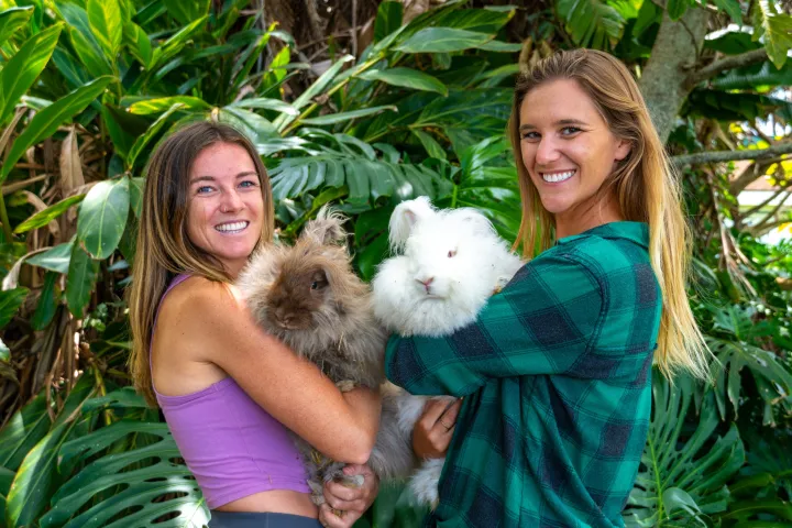 Isabel Gillies holding a teddy bear