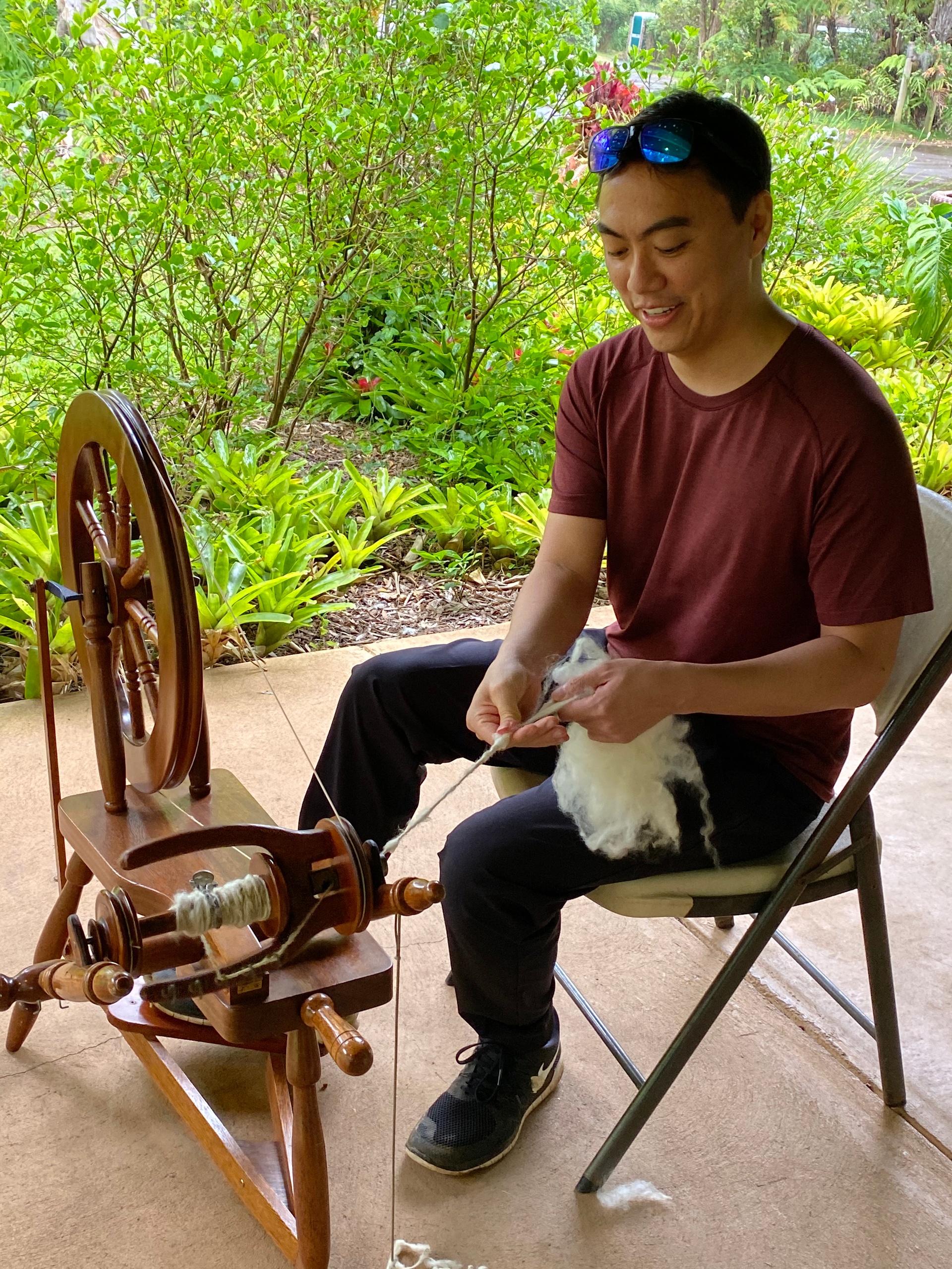 a person sitting on a bench